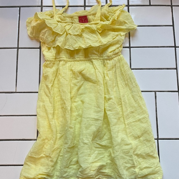 Ella Moss Sunny Yellow Lurex Strappy Ruffled Sundress Hello Summer 12 Tween Girl